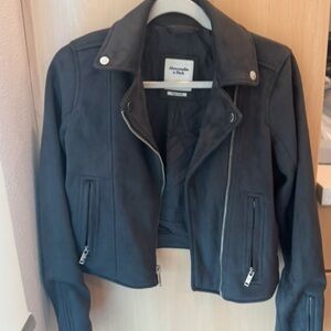 Abercrombie suede moto biker jacket